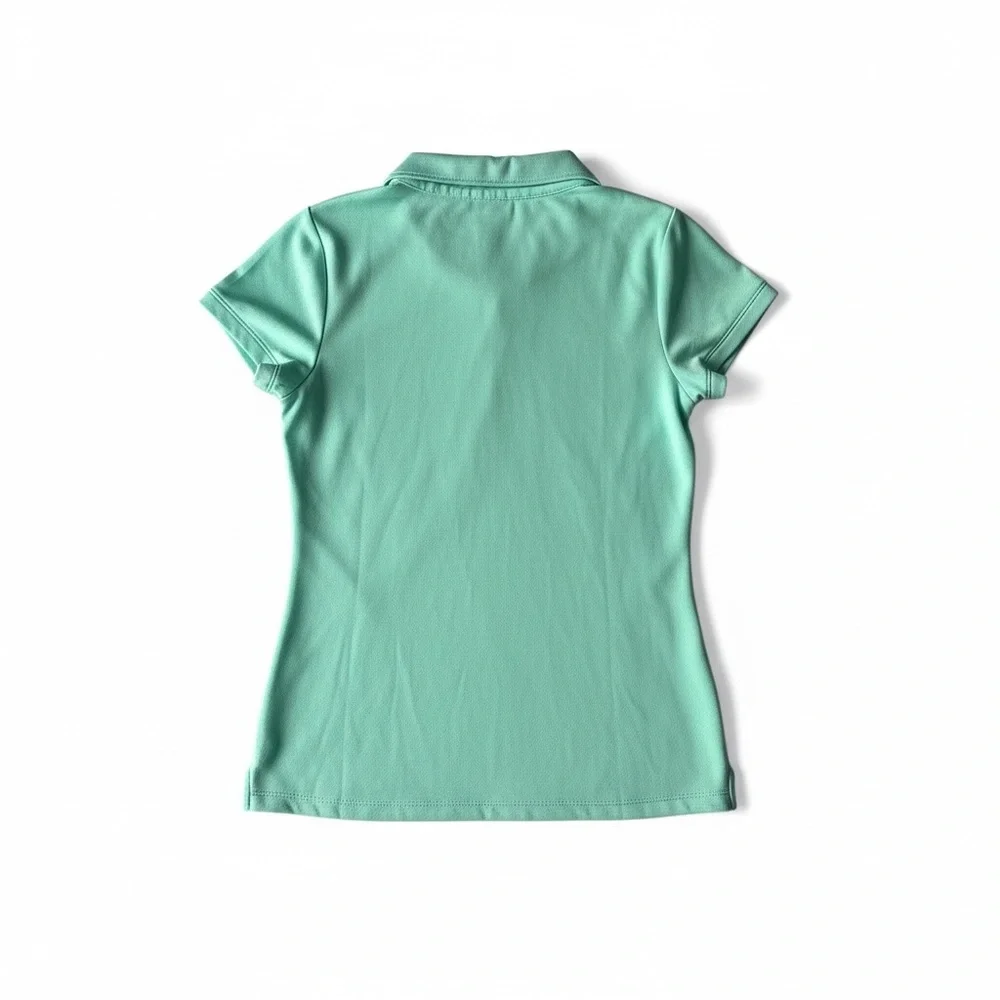 PGA Tour Women’s Medium Performance Golf Polo Mint Green Athletic Top - Picture 2 of 7